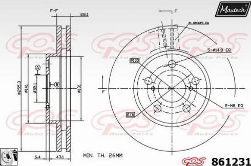 Maxtech 861231.0080 - Kočioni disk www.molydon.hr