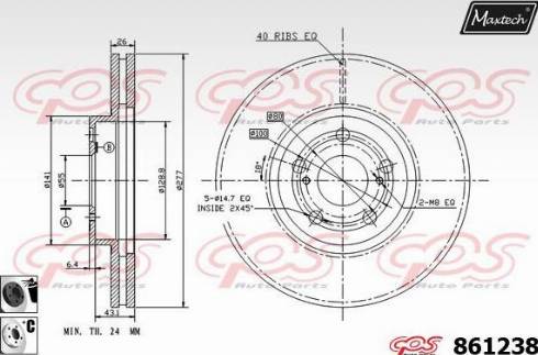 Maxtech 861238.6060 - Kočioni disk www.molydon.hr