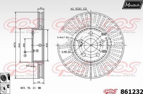 Maxtech 861232.6060 - Kočioni disk www.molydon.hr