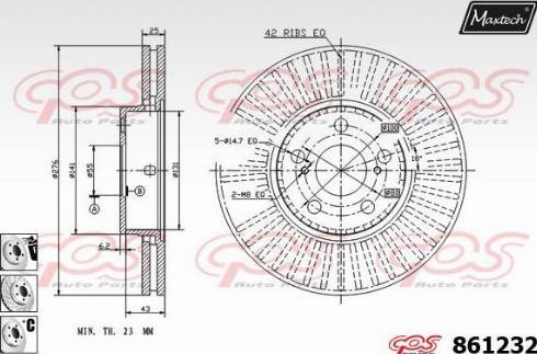 Maxtech 861232.6880 - Kočioni disk www.molydon.hr