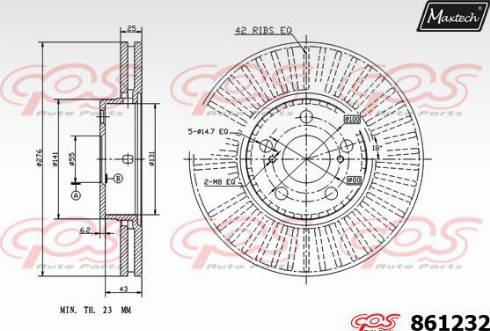 Maxtech 861232.0000 - Kočioni disk www.molydon.hr