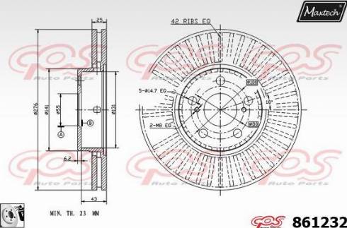 Maxtech 861232.0080 - Kočioni disk www.molydon.hr