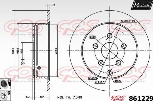 Maxtech 861229.6060 - Kočioni disk www.molydon.hr