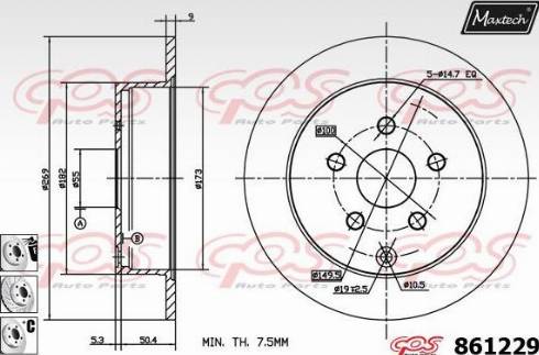 Maxtech 861229.6880 - Kočioni disk www.molydon.hr