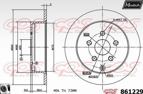 Maxtech 861229.0060 - Kočioni disk www.molydon.hr