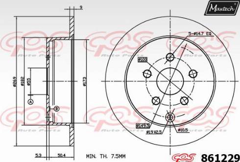 Maxtech 861229.0000 - Kočioni disk www.molydon.hr