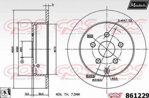 Maxtech 861229.0080 - Kočioni disk www.molydon.hr