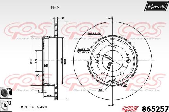 Maxtech 861229 - Kočioni disk www.molydon.hr