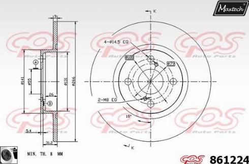 Maxtech 861224.0060 - Kočioni disk www.molydon.hr