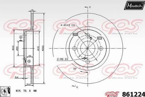 Maxtech 861224.0080 - Kočioni disk www.molydon.hr