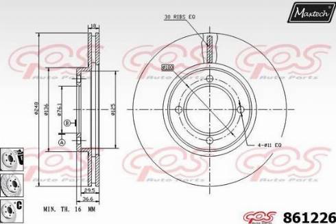 Maxtech 861226.6880 - Kočioni disk www.molydon.hr