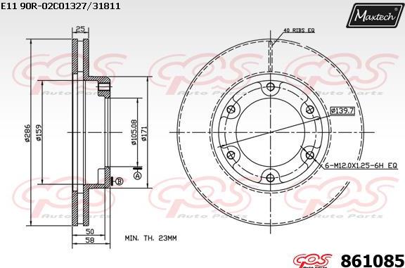 Maxtech 861226 - Kočioni disk www.molydon.hr