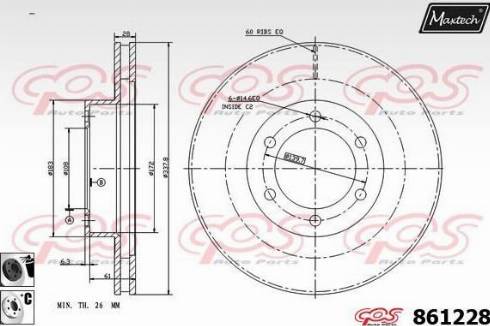 Maxtech 861228.6060 - Kočioni disk www.molydon.hr