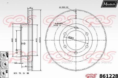 Maxtech 861228.6880 - Kočioni disk www.molydon.hr