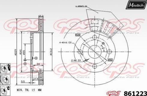 Maxtech 861223.6980 - Kočioni disk www.molydon.hr