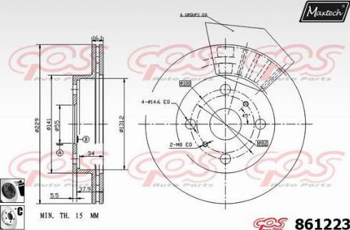 Maxtech 861223.6060 - Kočioni disk www.molydon.hr