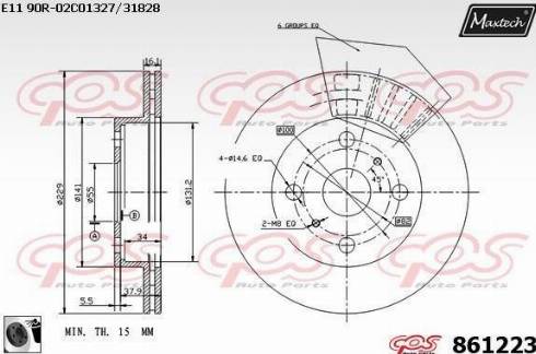 Maxtech 861223.0060 - Kočioni disk www.molydon.hr