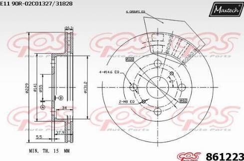 Maxtech 861223.0000 - Kočioni disk www.molydon.hr