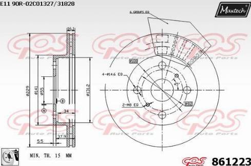 Maxtech 861223.0080 - Kočioni disk www.molydon.hr