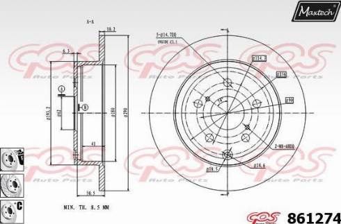 Maxtech 861274.6980 - Kočioni disk www.molydon.hr