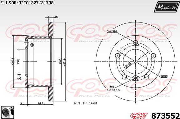 Maxtech 861274 - Kočioni disk www.molydon.hr