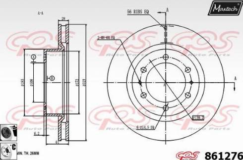 Maxtech 861276.6060 - Kočioni disk www.molydon.hr