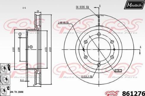 Maxtech 861276.6880 - Kočioni disk www.molydon.hr