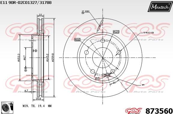 Maxtech 861276 - Kočioni disk www.molydon.hr