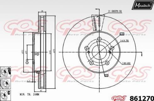 Maxtech 861270.6880 - Kočioni disk www.molydon.hr