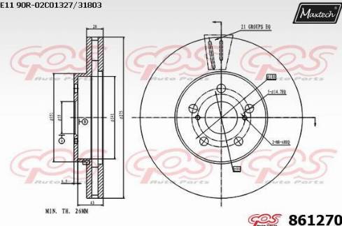 Maxtech 861270.0000 - Kočioni disk www.molydon.hr