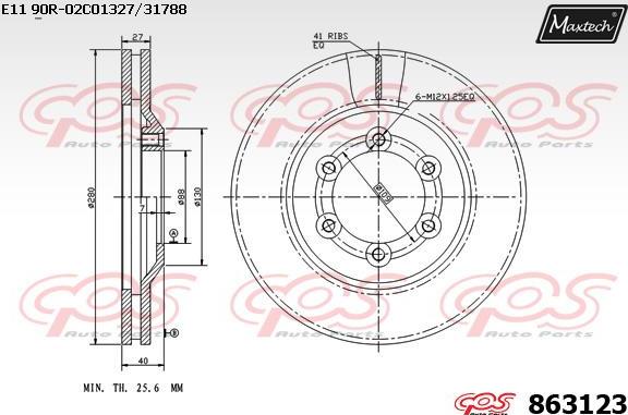 Maxtech 861270 - Kočioni disk www.molydon.hr