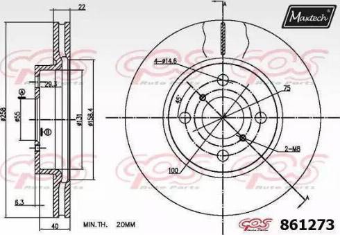 Maxtech 861273.6980 - Kočioni disk www.molydon.hr