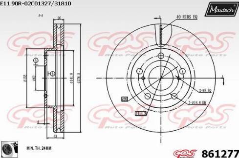 Maxtech 861277.0060 - Kočioni disk www.molydon.hr