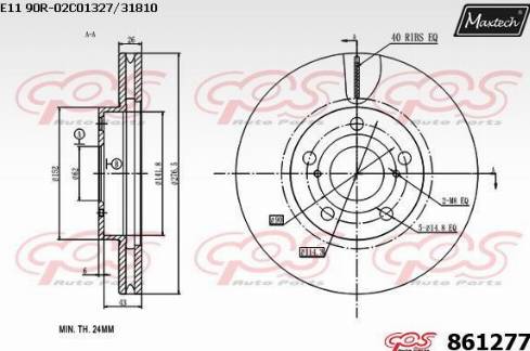 Maxtech 861277.0000 - Kočioni disk www.molydon.hr