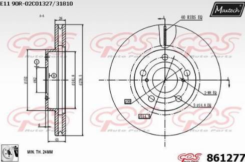 Maxtech 861277.0080 - Kočioni disk www.molydon.hr