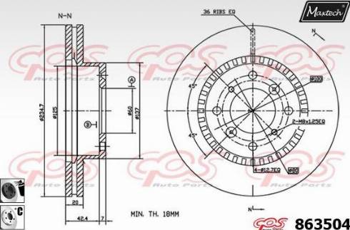 Maxtech 863504.6060 - Kočioni disk www.molydon.hr