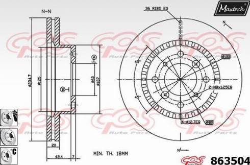 Maxtech 863504.6880 - Kočioni disk www.molydon.hr