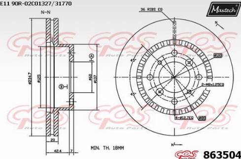 Maxtech 863504.0000 - Kočioni disk www.molydon.hr