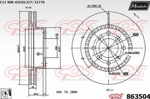 Maxtech 863504.0080 - Kočioni disk www.molydon.hr