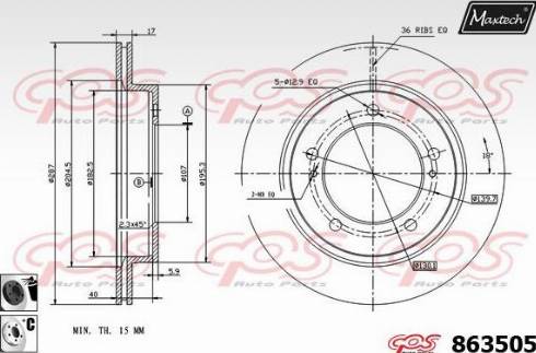 Maxtech 863505.6060 - Kočioni disk www.molydon.hr