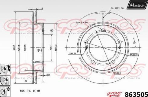 Maxtech 863505.6880 - Kočioni disk www.molydon.hr