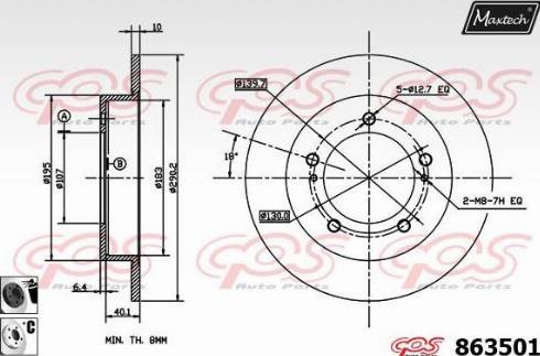 Maxtech 863501.6060 - Kočioni disk www.molydon.hr