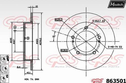 Maxtech 863501.6880 - Kočioni disk www.molydon.hr