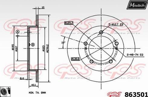 Maxtech 863501.0060 - Kočioni disk www.molydon.hr