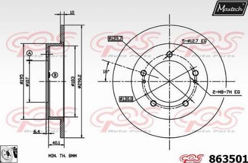 Maxtech 863501.0080 - Kočioni disk www.molydon.hr