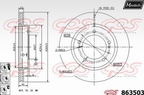 Maxtech 863503.6880 - Kočioni disk www.molydon.hr