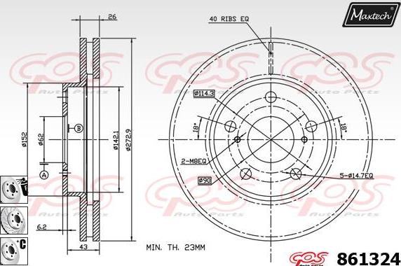 Maxtech 863503 - Kočioni disk www.molydon.hr