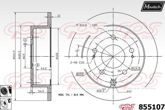 Maxtech 863502 - Kočioni disk www.molydon.hr