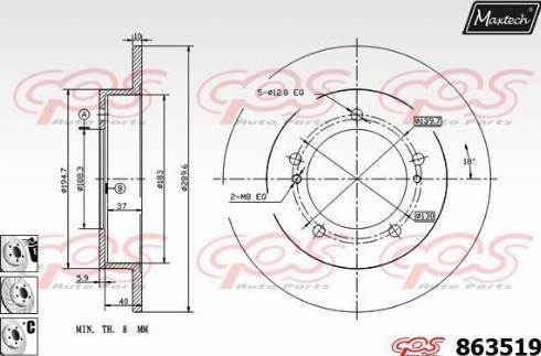 Maxtech 863519.6880 - Kočioni disk www.molydon.hr