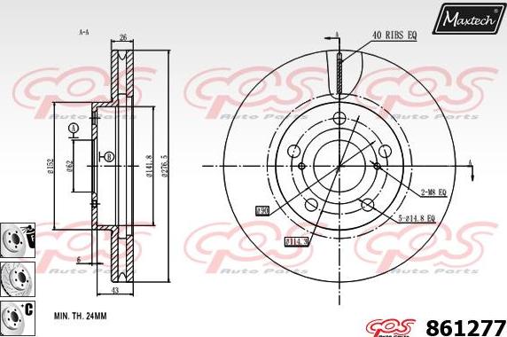 Maxtech 863516 - Kočioni disk www.molydon.hr